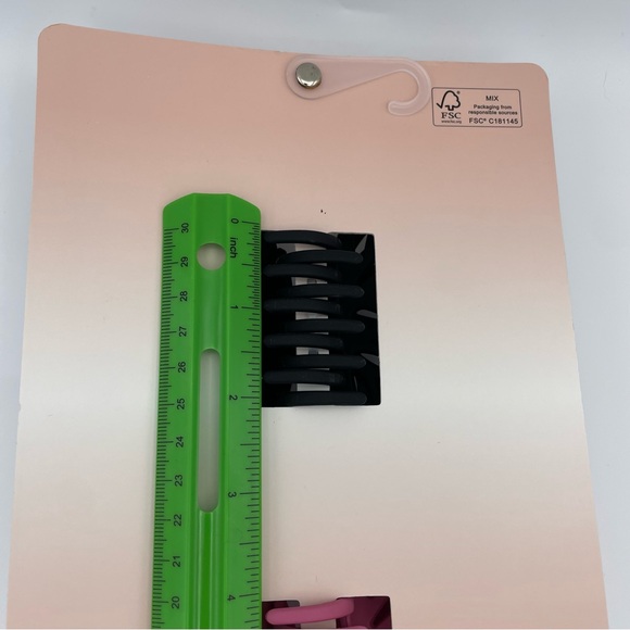 2 Pack Hair Claws Unique Pink & Black Butterfly Designs - Picture 4 of 4